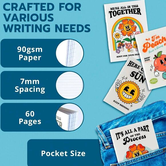 SALE Retro Vintage 50’s Style Rainbow Notebook - Picture 4 of 6